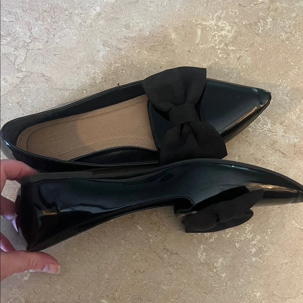 Chic Black Bow Loafers - Picture 9 of 13